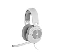Corsair HS55 Surround v2 Multiplatform Gaming Headset - Dolby Atmos - Lightweight - Memory-Foam Leatherette - Omni-Directional Microphone - PC, Mac, PS5/PS4, Xbox Series X|S, Switch, Mobile - White