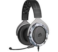 Corsair HS60 HAPTIC Stereo Gaming Headset with Haptic Bass (Haptic Bass powered by Taction Technology, Plush Memory Foam Ear Cups, Custom-Tuned 50mm Neodymium Audio, Detachable Microphone) Camo