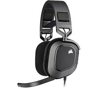 Corsair HS80 RGB USB Premium Gaming Headset with Dolby Audio 7.1 Surround Sound (Broadcast-Grade Omni-Directional Microphone, Memory Foam Earpads, High-Fidelity Sound, Durable Construction) Carbon