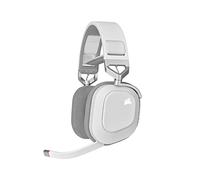 Corsair HS80 RGB Wireless Premium Gaming Headset with Dolby Atmos Audio (Low-Latency, Omni-Directional Microphone, 60ft Range, Up to 20 Hours Battery Life, PS5/PS4 Wireless Compatibility) White