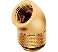 Corsair Hydro X XF Gold Brass G1/4" 45° Rotary Adapter Fitting - Twin