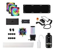 Corsair Hydro X Series iCUE XH305i RGB PRO Custom Cooling Kit (Hardline CPU Cooling Loop, CPU Water Block, D5 Pump/Reservoir Combo, Radiator, 3x RGB Fans, iCUE Software Control) Black