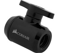 Corsair Hydro X Series, XF Ball Valve (G1/4 Inch BSPP Port Threads, Solid Brass Durability, Two-Stage Seal, Finish, Optimised for High Flow Rates) Black