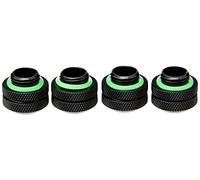 Corsair Hydro X Series, XF Hardline, 12 mm OD Fittings, Four Pack (G1/4 Inch BSPP Port Threads, Solid Brass Durability, Double O-Ring Design, Compatible with Additional Hydro X Adapters), Black