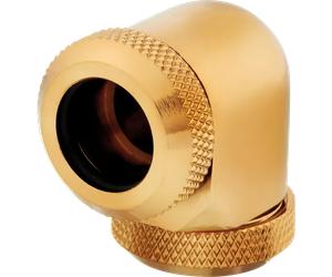 CORSAIR Hydro X Series XF Hardline 90° 12mm OD Fitting Twin Pack - Gold GOLD