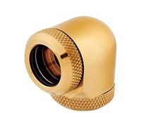 Corsair Hydro X Series XF Hardline 90 Degree 14mm OD Fittings, Twin Pack (Solid Brass Durability, Quality Finish, Double O-Ring Hardline Compression Design, Easy 12mm Diameter Tubing Fitting) Gold