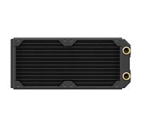 Corsair Hydro X Series XR5 240mm NEO Water Cooling Radiator - Premium Copper Core - Optimised for Low-Noise - 2x120mm Fan Mounts - Screw Protection Plates - G1/4” Threads - Black