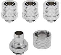 Corsair Hydro X XF Chrome Brass 10/13mm G1/4" Softline Compression Fittings - Four Pa