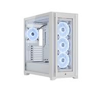Corsair Icue 5000x Rgb Ql Edition Pc Tower Case With Window White
