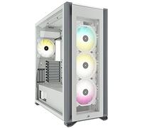 Corsair iCUE 7000X RGB Full-Tower ATX PC Case (Three Tempered Glass Panels, Four Included 140mm RGB Fans, Easy Cable Management, Smart RGB and Fan Speed Control, Spacious Interior) White