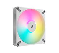 Corsair iCUE AF140 RGB ELITE 140mm PWM Fan - Eight RGB LEDs - AirGuide Technology - Fluid Dynamic Bearing - Zero RPM Fan Mode iCUE Software Compatible - White