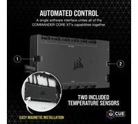 Corsair iCUE COMMANDER CORE XT, Digital Fan Speed and RGB Lighting Controller (Control up to Six PWM Case Fans and 264 RGB LEDs, Zero RPM Mode, Tempe