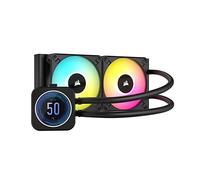 Corsair iCUE H100i ELITE LCD XT Liquid CPU Cooler - IPS LCD Screen - Two AF120 RGB ELITE Fans - 240mm Radiator - Fits Intel® LGA 1700, AMD® AM5, and More - Included iCUE COMMANDER CORE - Black