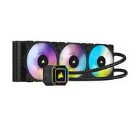 Corsair ICUE H150i ELITE CAPELLIX Liquid CPU Cooler (33 Ultra-Bright CAPELLIX RGB LEDs, Three 120mm ML RGB Series PWM Fans, 400 To 2,400 RPM, Zero RPM Mode, Corsair ICUE Commander CORE Included) Black