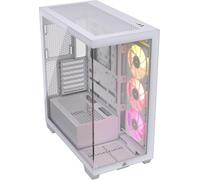 CORSAIR iCUE LINK 3500X RGB Mid-Tower ATX PC Case - Panoramic Tempered Glass - Reverse Connection Motherboard Compatible - 3x CORSAIR iCUE LINK RX120 RGB Fans Included - White