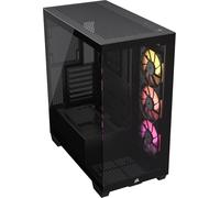 CORSAIR iCUE LINK 3500X RGB Mid-Tower ATX PC Case - Panoramic Tempered Glass - Reverse Connection Motherboard Compatible - 3x CORSAIR iCUE LINK RX120 RGB Fans Included - Black