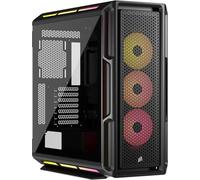 CORSAIR iCUE LINK 5000T LX RGB Mid-Tower ATX PC Case - 3x Pre-Installed LX120 RGB Fans, Integrated Aurora RGB Light Strips, Spacious Interior, iCUE LINK System Hub Included - Black