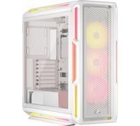 CORSAIR iCUE LINK 5000T LX RGB Mid-Tower ATX PC Case - 3x Pre-Installed LX120 RGB Fans, Integrated Aurora RGB Light Strips, Spacious Interior, iCUE LINK System Hub Included - White