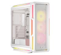 Corsair iCUE LINK 5000T LX RGB Tempered Glass Mid Tower Gaming PC Case - White