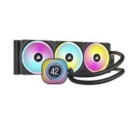 Corsair iCUE LINK H150i LCD Liquid CPU Cooler - 360mm AIO - QX120 RGB Fans - 2.1” IPS LCD Screen - Fits Intel LGA 1700, AMD AM5 - iCUE LINK System Hub Included - Black