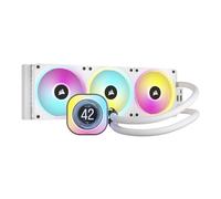 Corsair iCUE LINK H150i LCD Liquid CPU Cooler - 360mm AIO - QX120 RGB Fans - 2.1” IPS LCD Screen - Fits Intel LGA 1700, AMD AM5 - iCUE LINK System Hub Included - White