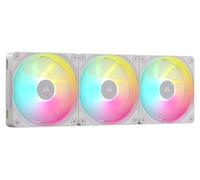 Corsair iCUE LINK LX120 RGB 120mm PWM Fans Triple Pack - Dual Light Loops - Includes iCUE LINK System Hub AirGuide Technology - White