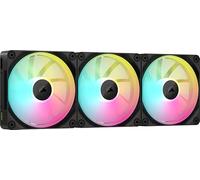 Corsair iCUE LINK LX120 RGB 120mm PWM Fans Triple Pack - Dual Light Loops - Includes iCUE LINK System Hub AirGuide Technology - Black