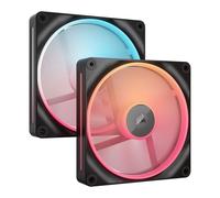 CORSAIR iCUE LINK LX140-R RGB 140mm ARGB Reverse Flow Fan - Double Pack - Black - CO-9051052-WW