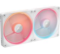 Corsair iCUE LINK LX140-R RGB 140mm PWM Reverse Fans - Dual Fan Kit - Low-Noise, Magnetic Dome Bearing, Dual Light Loops, QuikTurn™ Screws, Zero RPM Mode - White