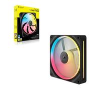 Corsair iCUE LINK LX140-R RGB 140mm PWM Reverse Fan - Single Fan - Low-Noise, Magnetic Dome Bearing, Dual Light Loops, QuikTurn™ Screws, Zero RPM Mode - Black