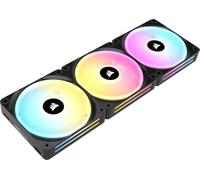 Corsair iCUE LINK QX120 RGB 120mm Magnetic Dome RGB Fans - Triple Fan Starter Kit with iCUE LINK System Hub - Black
