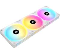 Corsair iCUE LINK QX120 RGB 120mm Magnetic Dome RGB Fans - Triple Fan Starter Kit with iCUE LINK System Hub - White