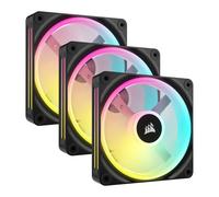 Corsair iCue Link QX120 RGB 120mm PWM Case Fan - Black Triple Pack