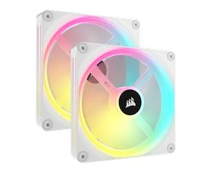 CORSAIR iCUE LINK QX140 RGB 140mm PWM PC Fans Starter Kit with iCUE LINK System Hub - White