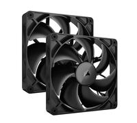 Corsair iCUE LINK RX140 140mm PWM Fans with iCUE LINK System Hub - Magnetic Dome Bearing - Dual Pack - Black