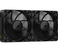 CORSAIR iCUE LINK RX140 MAX 140mm PWM Thick Fans with iCUE LINK System Hub - High-Static Pressure - Liquid Crystal Polymer - Magnetic Dome Bearing - Dual Pack - Black