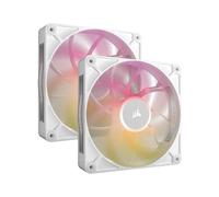 CORSAIR iCUE LINK RX140 MAX RGB 140mm PWM Thick Fans with iCUE LINK System Hub - High-Static Pressure - Magnetic Dome Bearing - Dual Pack - White
