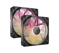 140mm Corsair 2 Pack iCUE LINK RX140 MAX RGB, Black, 7 Blade, PWM, LCP, Magnetic