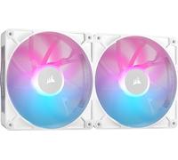 Corsair iCUE LINK RX140 RGB 140mm PWM Fans with iCUE LINK System Hub - Magnetic Dome Bearing - Dual Pack - White