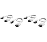 Corsair iCUE LINK Slim Cables - 2x 200mm Straight/Slim 90° - White (Pack of 2)