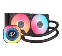 Corsair iCUE LINK TITAN 240 RX LCD Liquid CPU Cooler - 240mm AIO - Low-Noise - FlowDrive Cooling Engine - Intel LGA 1851/1700, AMD AM5/AM4 - 2x RX120 RGB Fans - iCUE LINK System Hub Included - Black