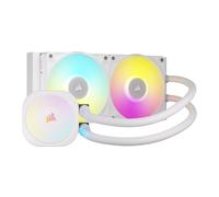 Corsair iCUE LINK TITAN 240 RX RGB Liquid CPU Cooler - 240mm AIO - 2x RX120 RGB Fans Included - Fits Intel LGA 1851/1700, AMD AM5/AM4 - iCUE LINK System Hub Included - White