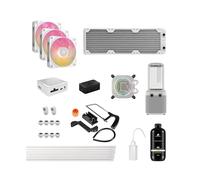 CORSAIR iCUE LINK XH505i RX 360 RGB Custom Cooling Kit - XC7 ELITE CPU Water Block, XD6 ELITE Pump Reservoir, 3x RX120 RGB Fans, XR5 360mm Radiator, iCUE LINK System Hub - White