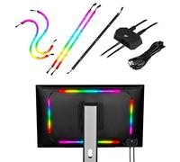 Corsair iCUE LS100 Smart Lighting Strip Starter Kit (Individually Addressable LEDs, Built In Light Diffusion, Easy Installation) Includes 2 x 450 mm Strips, 2 x 250 mm Strips and Lighting Controller