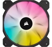 Corsair iCUE SP140 RGB ELITE Performance 140 mm PWM Single Fan (CORSAIR AirGuide Technology, Eight Addressable RGB LEDs, Low-Noise 18 dBA, PWM-Controlled, Up to 1,200 RPM & 68.1 CFM) Black