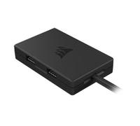 Corsair Internal 4-Port USB 2.0 Hub - 4x 9-Pin USB 2.0 Ports - Easy Magnetic Installation - Compatible with most Intel® and AMD® Motherboards - Black