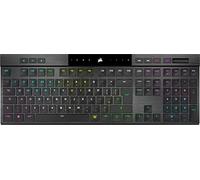 Corsair K100 AIR RGB Mechanical Gaming Keyboard - Ultra-Thin, Sub-1ms SLIPSTREAM WIRELESS, Low-Latency Bluetooth, CHERRY MX Ultra Low Profile Keyswitches - UK Layout, QWERTY - Black