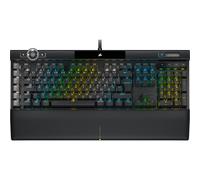 Corsair K100 RGB Optical-Mechanical Gaming Keyboard OPX Keyswitches: Hyper-fast & Linear, Leatherette Palm Rest, PBT Double-Shot Keycaps, Elgato Stre