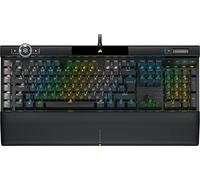 Corsair K100 RGB Optical-Mechanical Gaming Keyboard OPX Keyswitches: Hyper-fast & Linear, Leatherette Palm Rest, PBT Double-Shot Keycaps, Elgato Stream Deck Integration QWERTY, Black