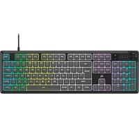 Corsair K55 CORE RGB Membrane Wired Gaming Keyboard - Quiet, Responsive Switches - Spill Resistance - Ten-Zone RGB - Media Keys - iCUE Compatible - QWERTY UK - PC, Mac - Grey